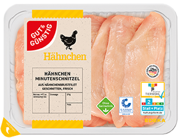 GUT&GÜNSTIG Hähnchen-Minutenschnitzel