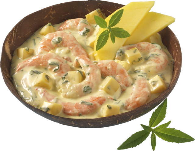 ²Garnelen in Mango-Kokos-Dressing 
