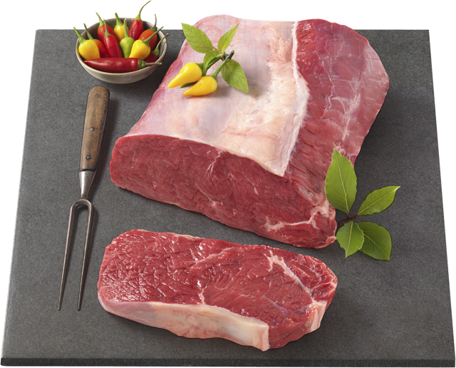 ¹Zart gereiftes Rindfleisch: Rumpsteaks 