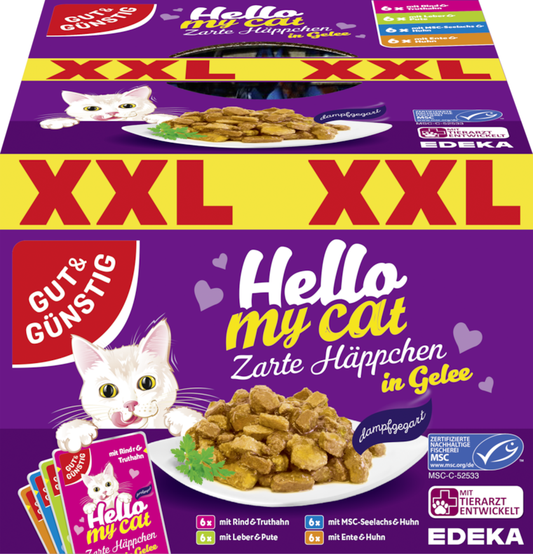 Gut & Günstig Hello my cat Zarte Häppchen