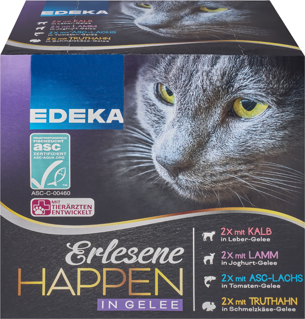 EDEKA Erlesene Happen Katzennahrung in Gelee 