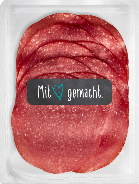 Mit Herz gemacht: Geflügelsalami 1A