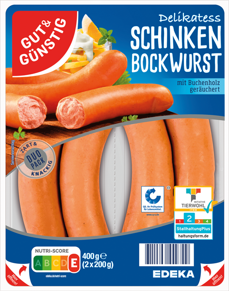 GUT&GÜNSTIG Delikatess-Schinken-Bockwurst