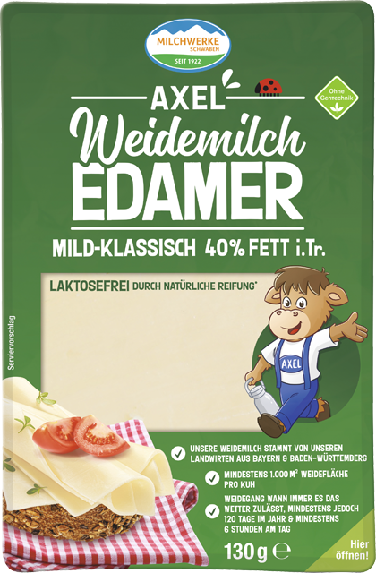 Axel Weidemilch Edamer in Scheiben 