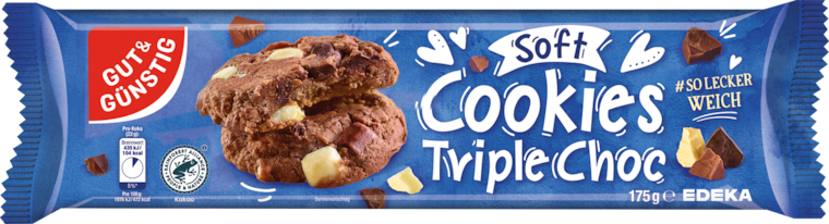 GUT&GÜNSTIG Soft-Cookies Triple Choc