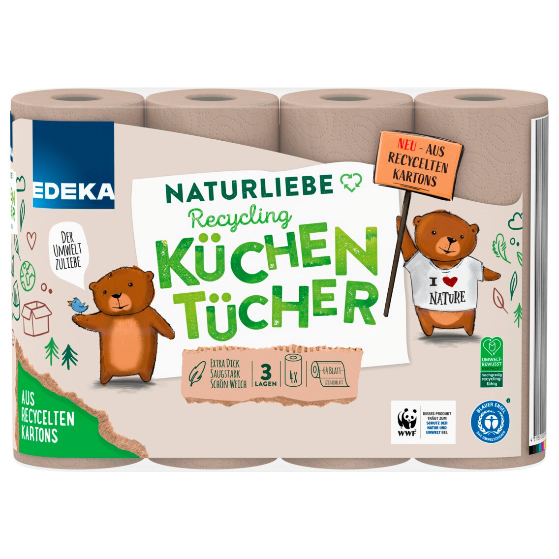 EDEKA WWF Naturliebe Recycling Küchentücher