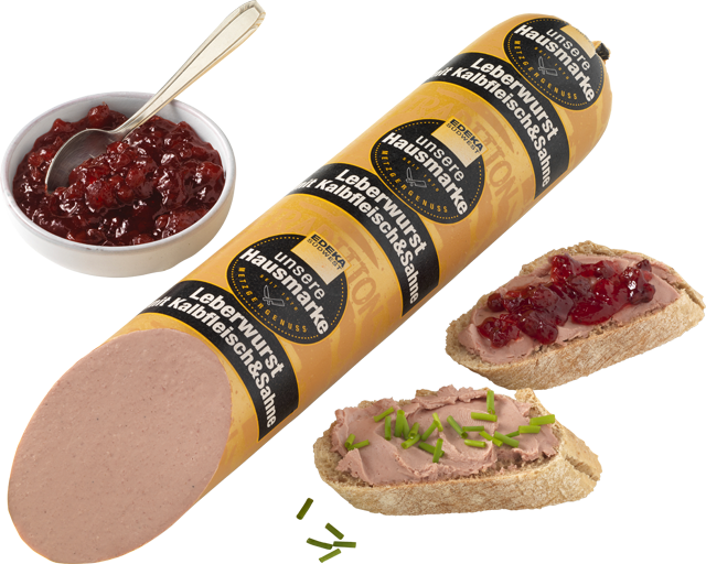 Delikatess Leberwurst mit Kalbfleisch verfeinert