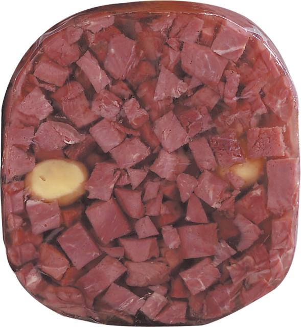 Kalbs-, Hähnchen-, oder Putenfleisch in Aspik