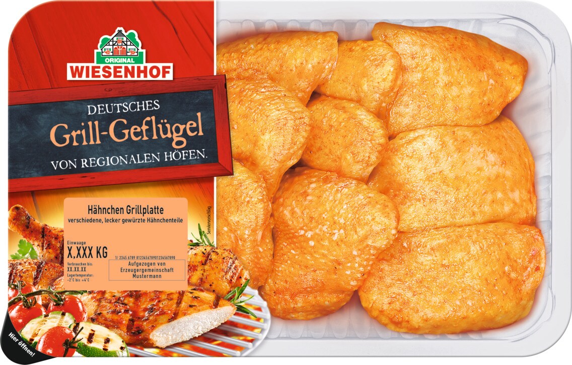Wiesenhof Hähnchen Grillplatte