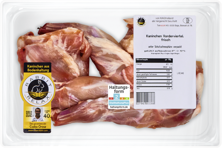 Ungarische Kaninchen Vorderviertel