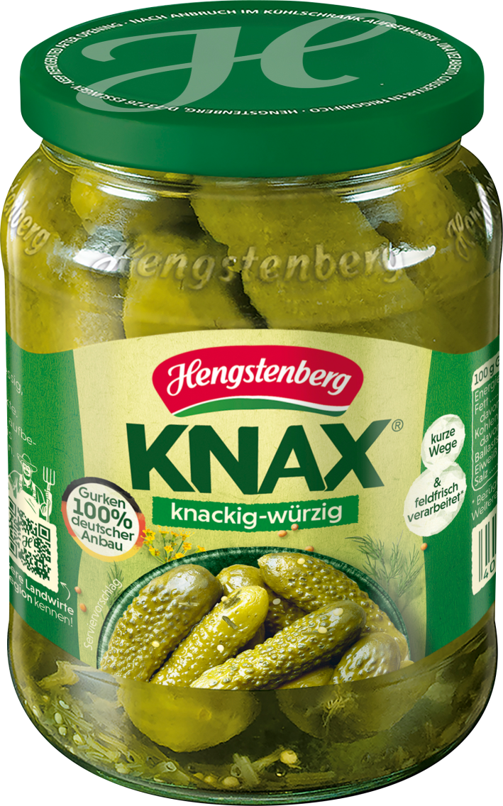 Hengstenberg Knax oder Sticksi Gewürzgurken