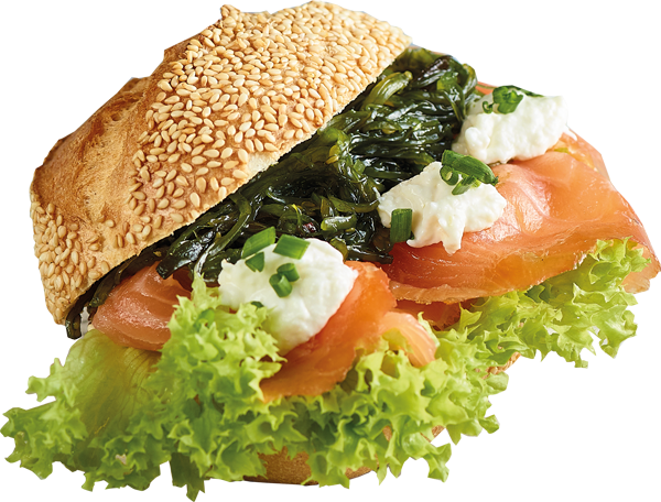 Räucherlachsbrötchen Asia Style