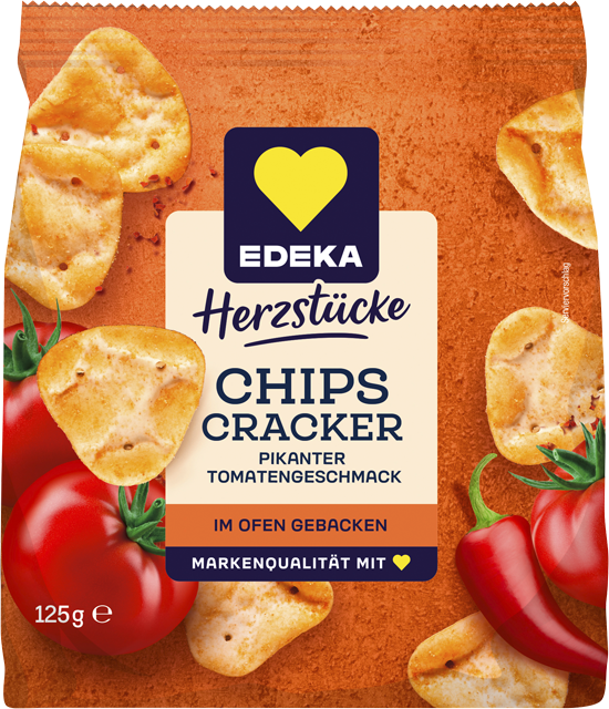 EDEKA Herzstücke Chips Cracker pikanter Tomatengeschmack 