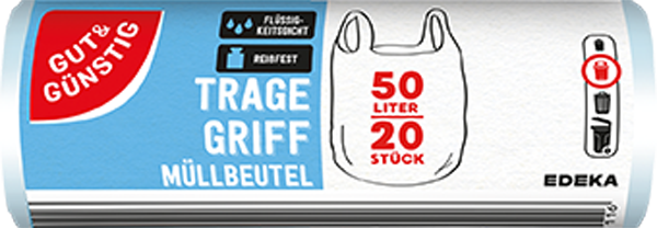 GUT&GÜNSTIG Müllbeutel mit Tragegriff