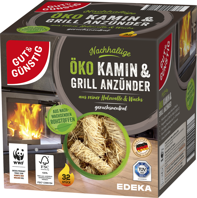 Gut & Günstig Öko Kamin & Grill Anzünder 