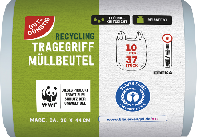 Gut & Günstig Recycling-Tragegriff Müllbeutel