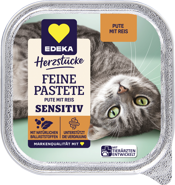 EDEKA Herzstücke Katzennahrung feine Pastete 