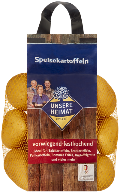 Ab Donnerstag erhältlich: Ab 2 Netze – Unsere Heimat – echt & gut Speisekartoffeln 