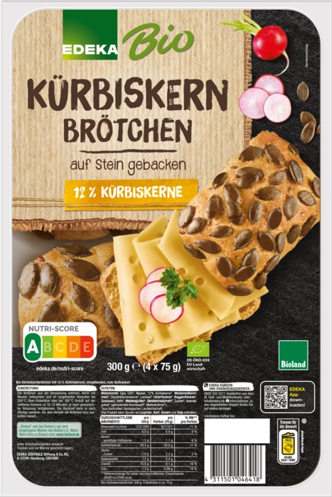 Bioland EDEKA Bio Kürbiskern-Brötchen