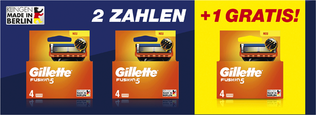 Gilette Klingen Fusion 5 oder Mach 3