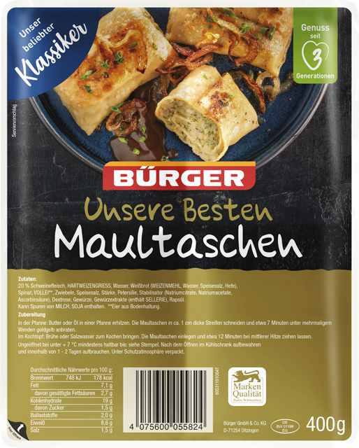 Bürger Maultaschen Unsere Besten