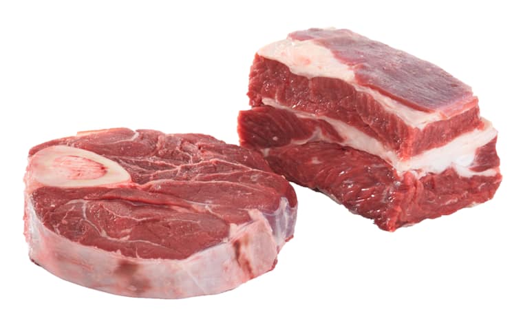 Jungbullen-Suppenfleisch* oder -Beinscheiben*