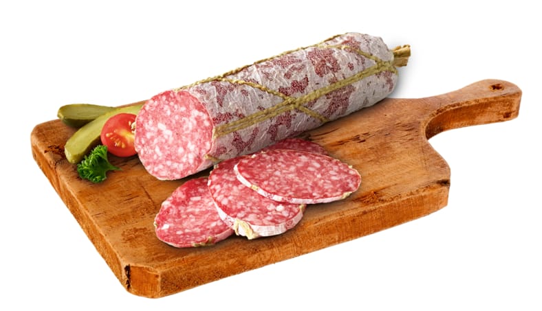 Strohschwein Almsalami*