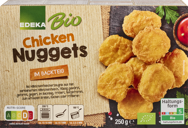 EDEKA Bio Chicken Nuggets im Backteig