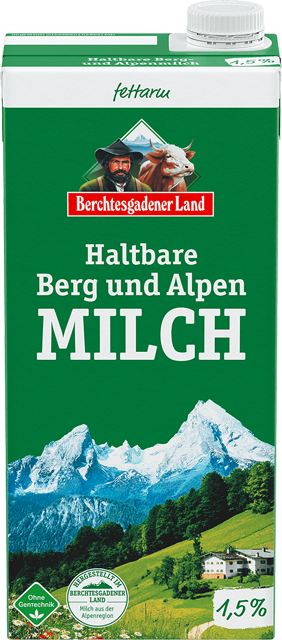 Highlight am Samstag: Berchtesgadener Land Haltbare Berg und Alpen Milch