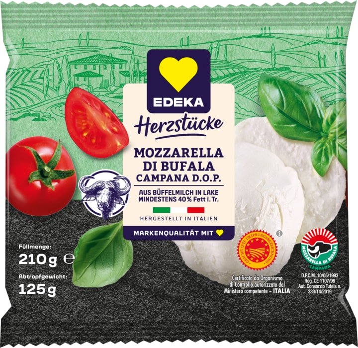 EDEKA Herzstücke Mozzarella Di Bufala Campana D.O.P.