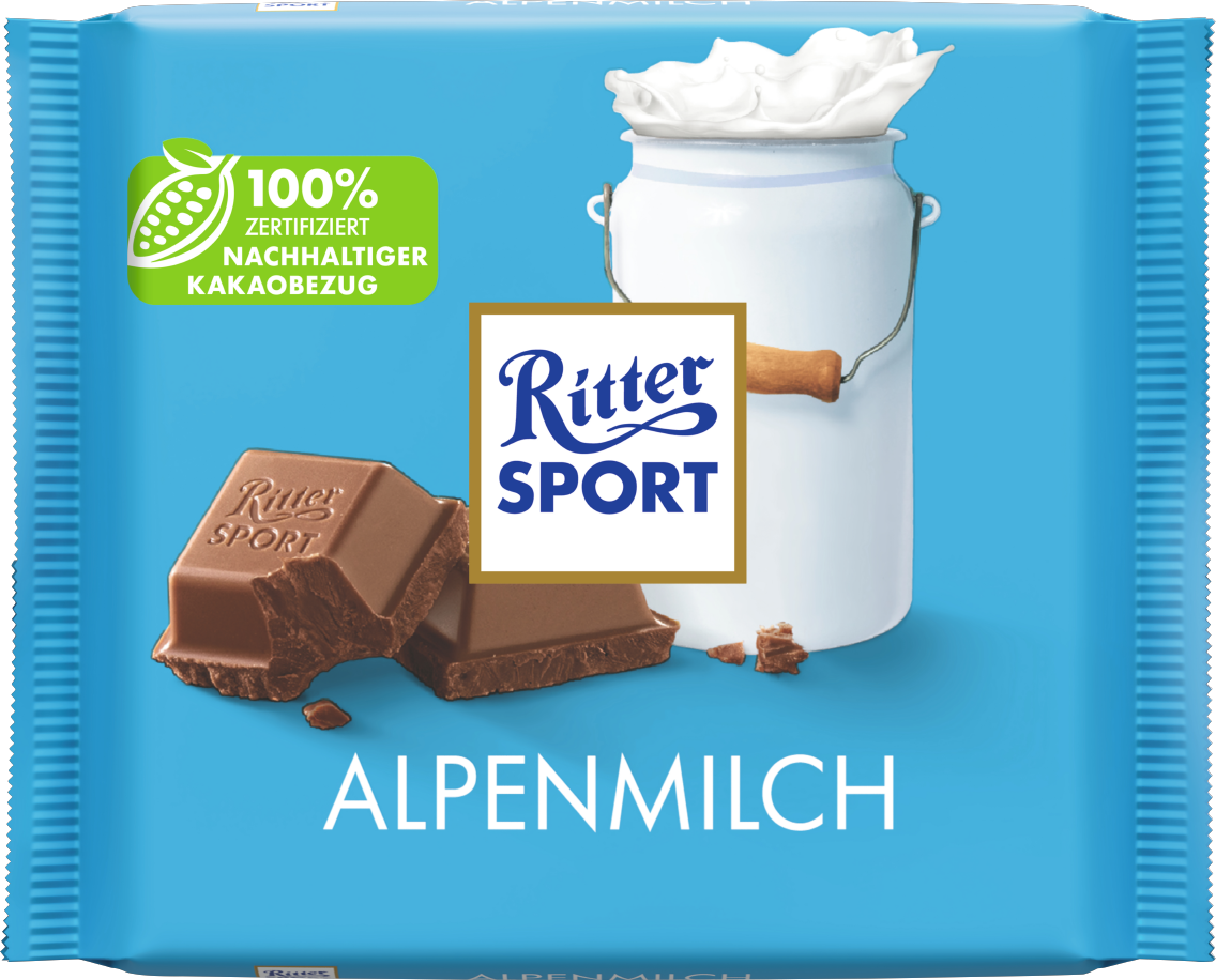 4 x Ritter Sport Bunte Vielfalt Tafelschokolade