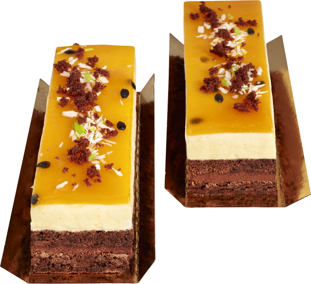¹Schoko-Passionsfrucht-Schnitte