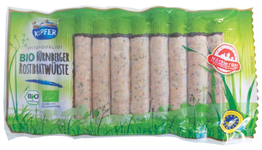 Kupfer Bio Nürnberger Rostbratwürste