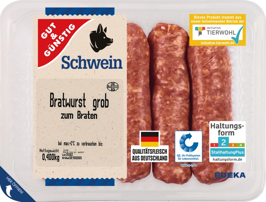 Gut&Günstig Bratwurst*