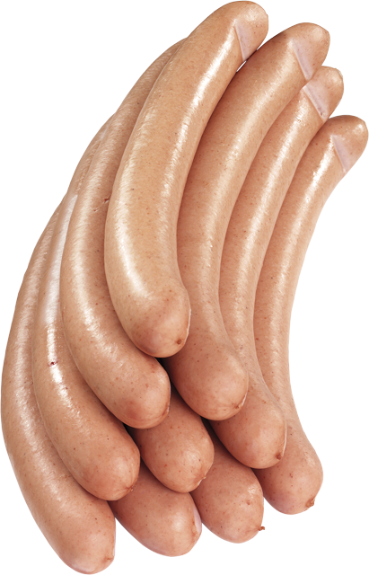 Knackige Wiener Würstchen, Wiener mit Kalb- oder Geflügelfleisch 