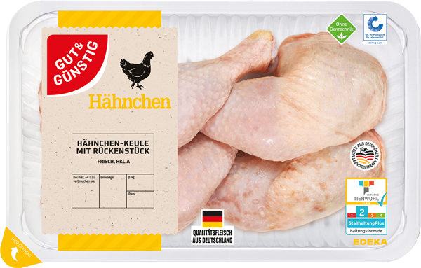 GUT&GÜNSTIG Hähnchenkeulen mit Rückenstück