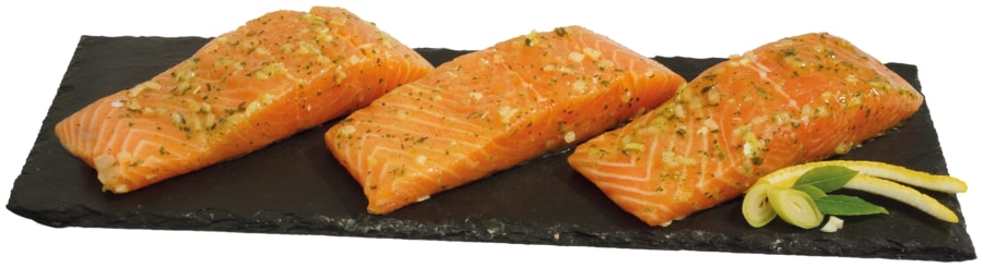 Frisches Lachsfilet „Kräuter-Knoblauch"