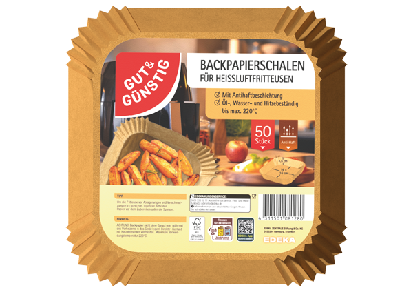 GUT&GÜNSTIG Backpapierschale für Heißluftfritteuse