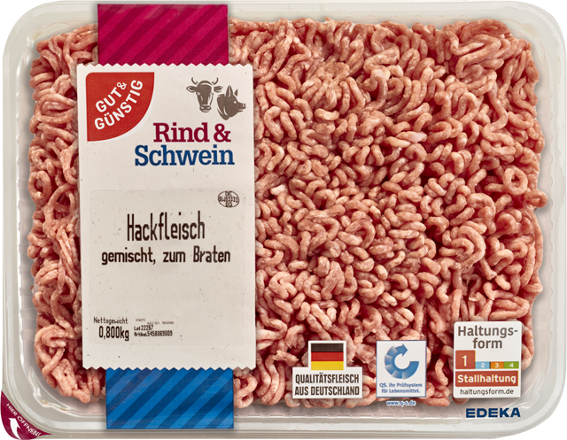 Im Frischepack: Gut & Günstig Hackfleisch gemischt 