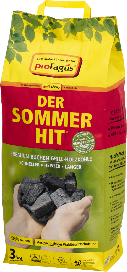 proFagus Buchen Grillholzkohle oder -briketts