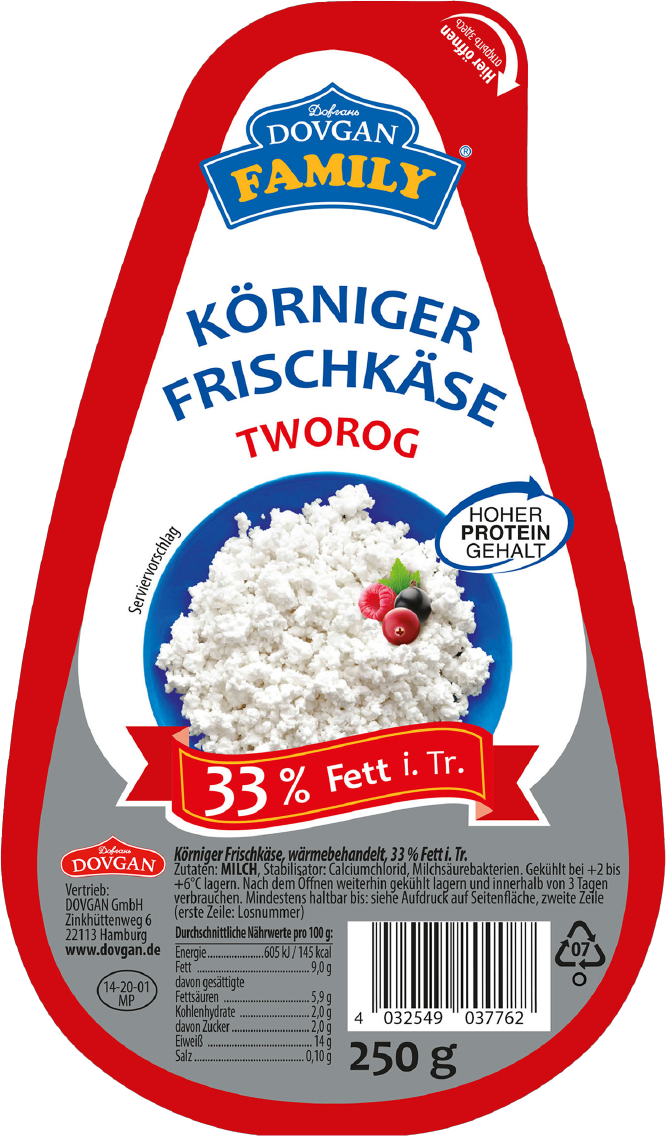 Dovgan körniger Frischkäse