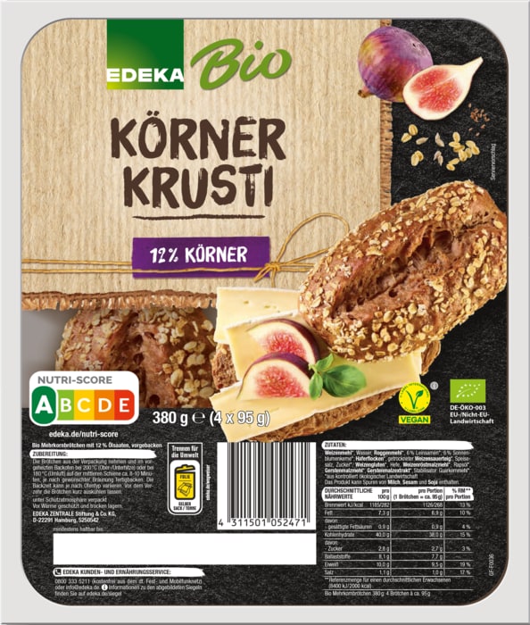 EDEKA Bio Körner- oder Weizen-Krusti