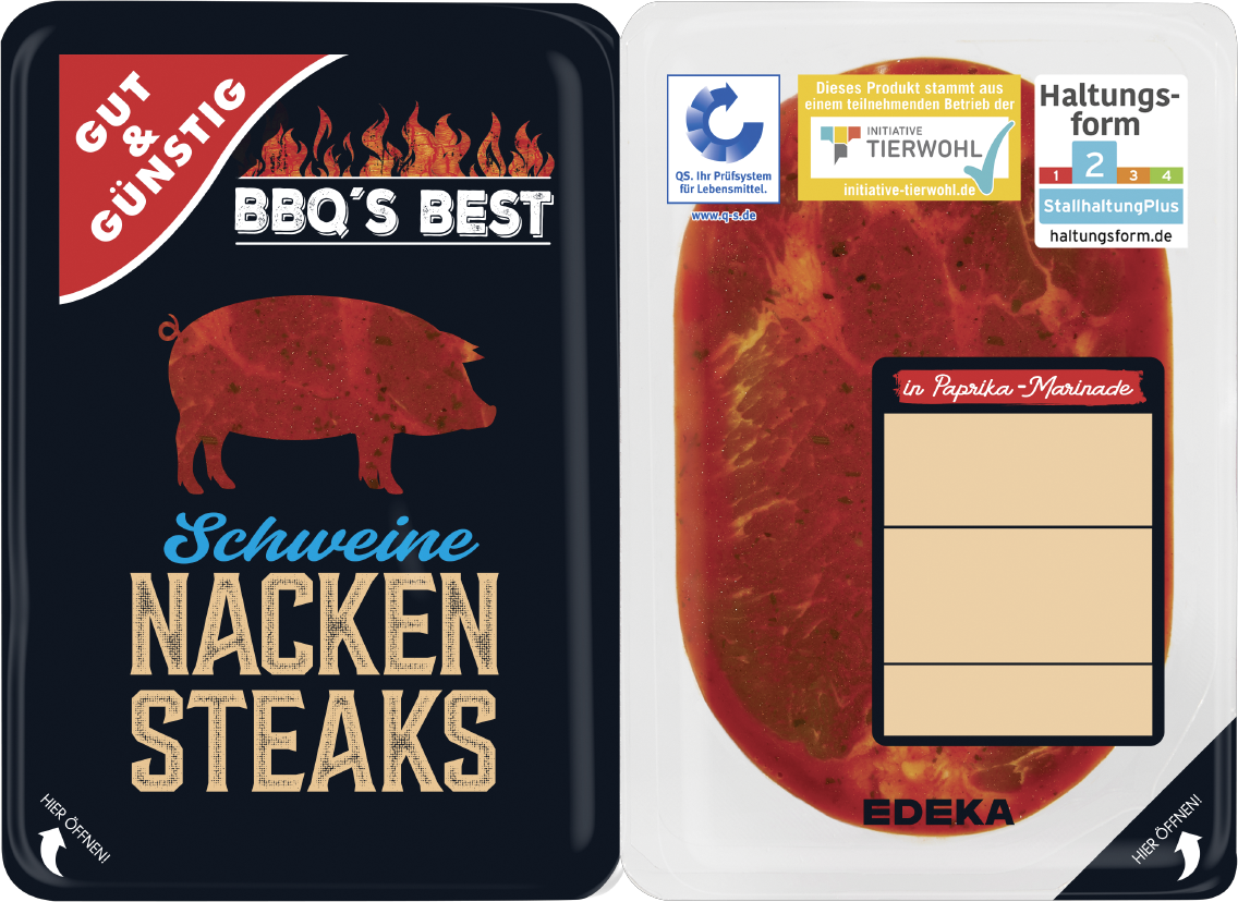 GUT&GÜNSTIG Nackensteaks Paprika oder Kräuter