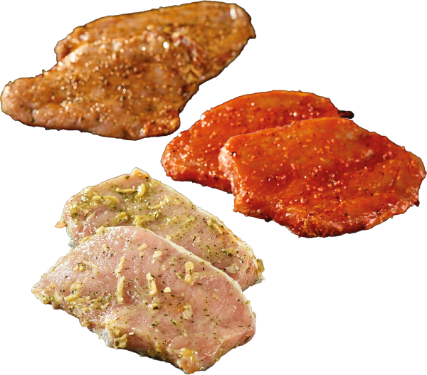 Frische Schweinerückensteaks