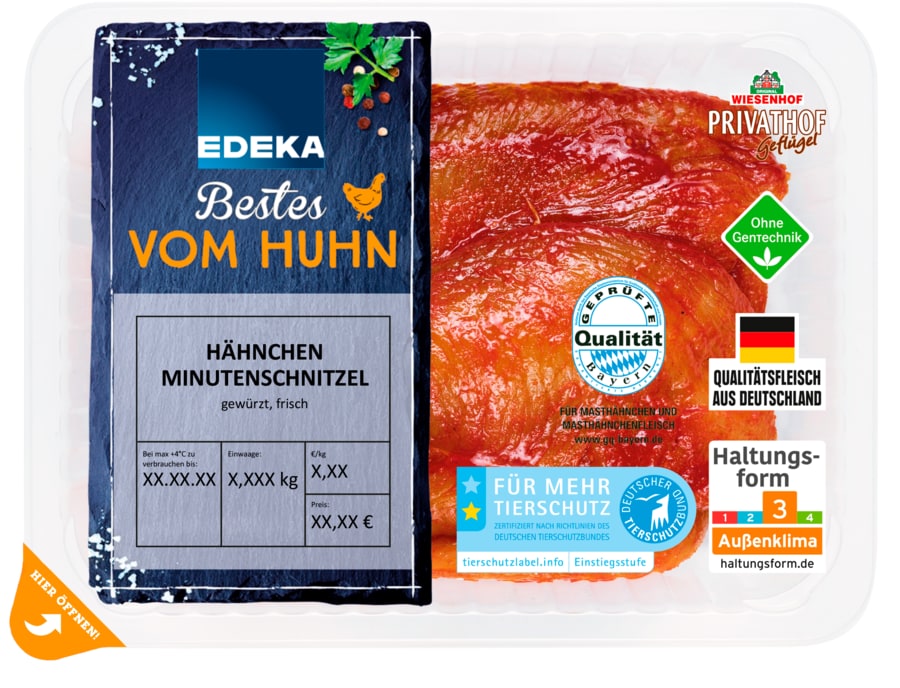 EDEKA Bestes vom Huhn Hähnchen-Minutenschnitzel*
