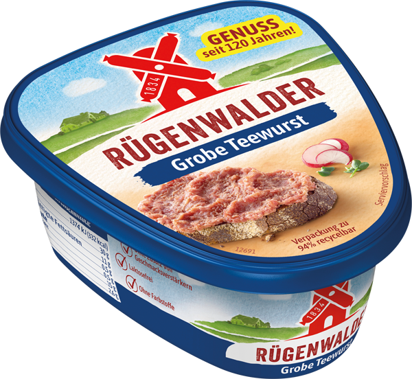 Rügenwalder Mühle Teewurst**, Pommersche Gutsleberwurst* oder Geflügelleberwurst