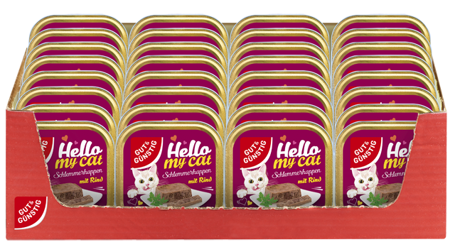 32 Packungen Gut & Günstig Katzennahrung Schlemmerhappen 