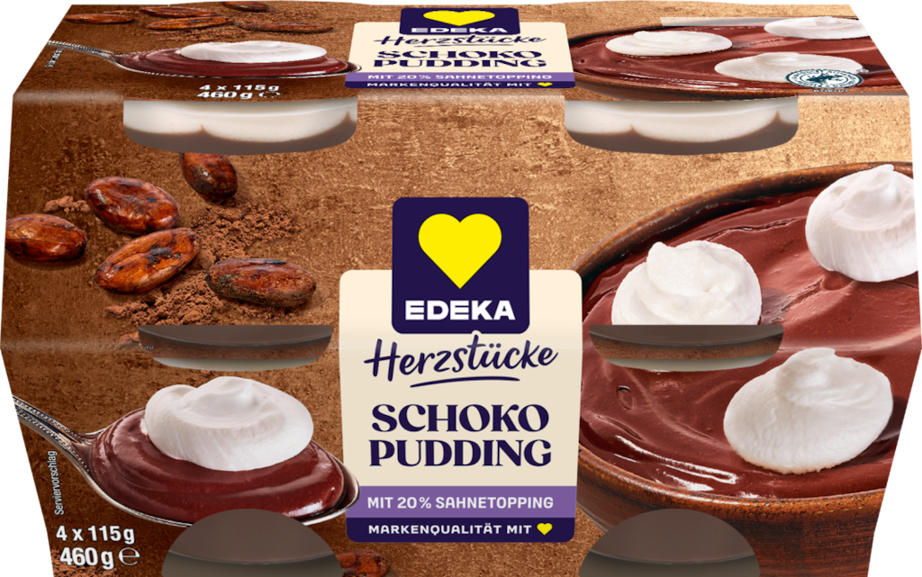 EDEKA Herzstücke Schoko- oder Vanille-Pudding