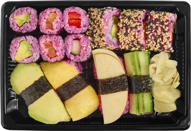 Veganes Sushi in Pink 