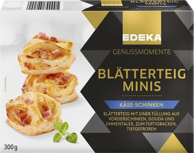 EDEKA Genussmomente Blätterteig Minis Käse-Schinken 